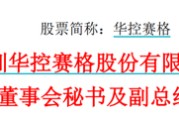 抽签看事华控赛格董事长、董秘、副总经理三高管同日辞职