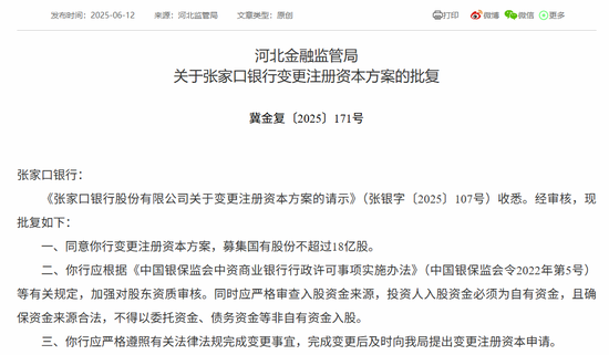 时隔半年再定增！张家口银行频频补充资(🌭)本背后，盈利能力亟待改善